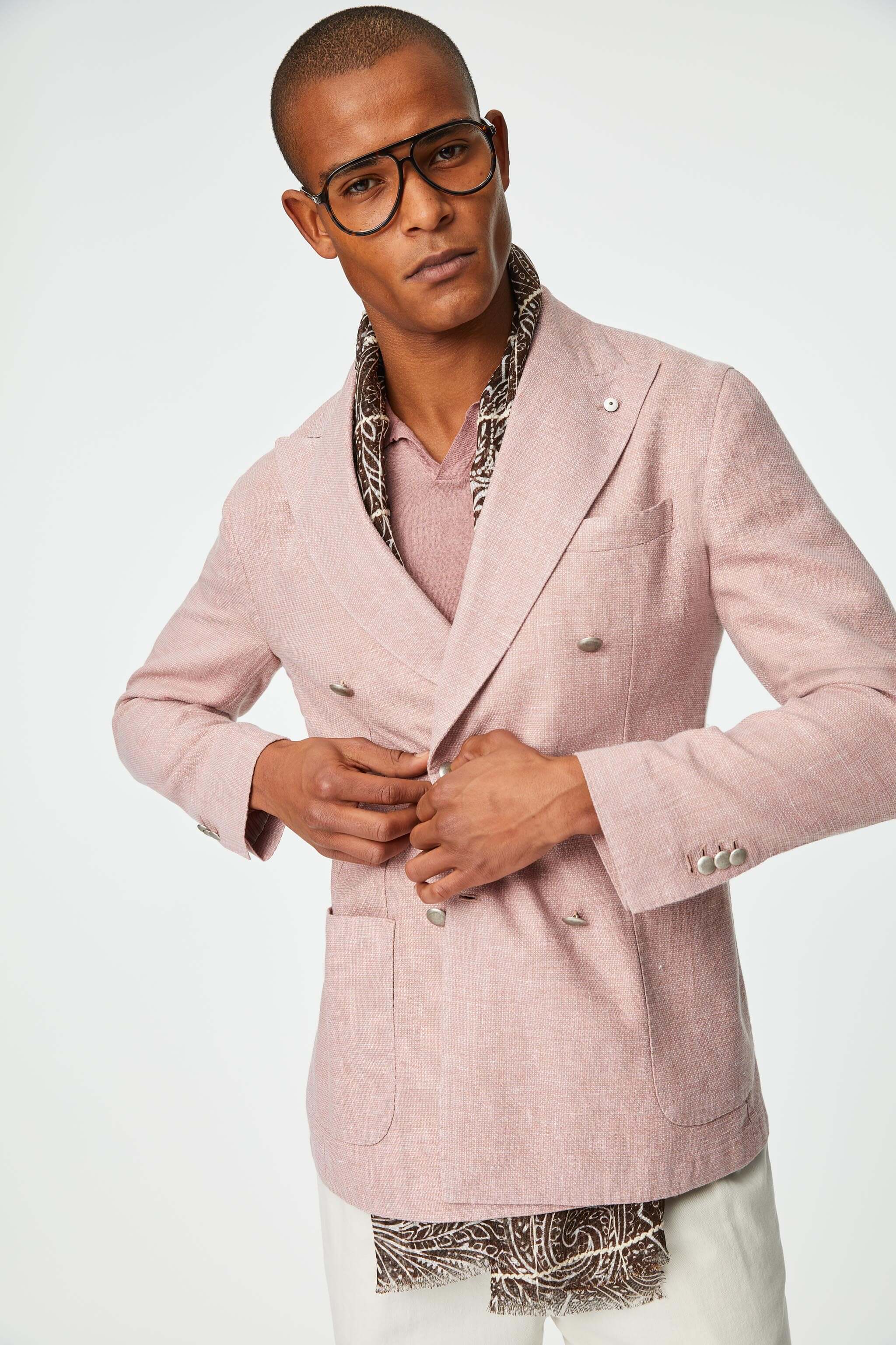 Garment washed TOM jacket in pink