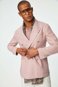 Garment washed tom jacket in pink pink