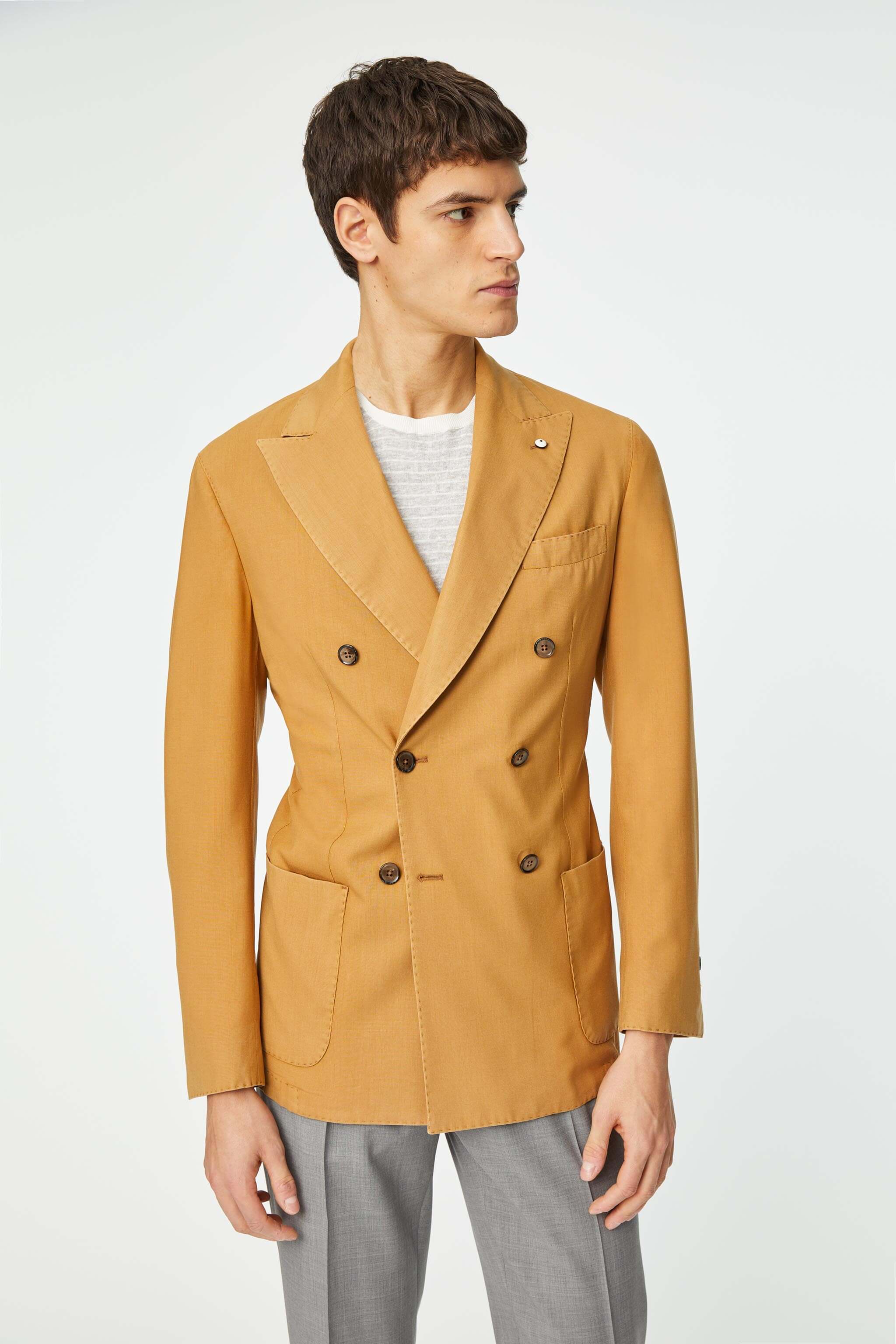 Garment-dyed TOM jacket in camel