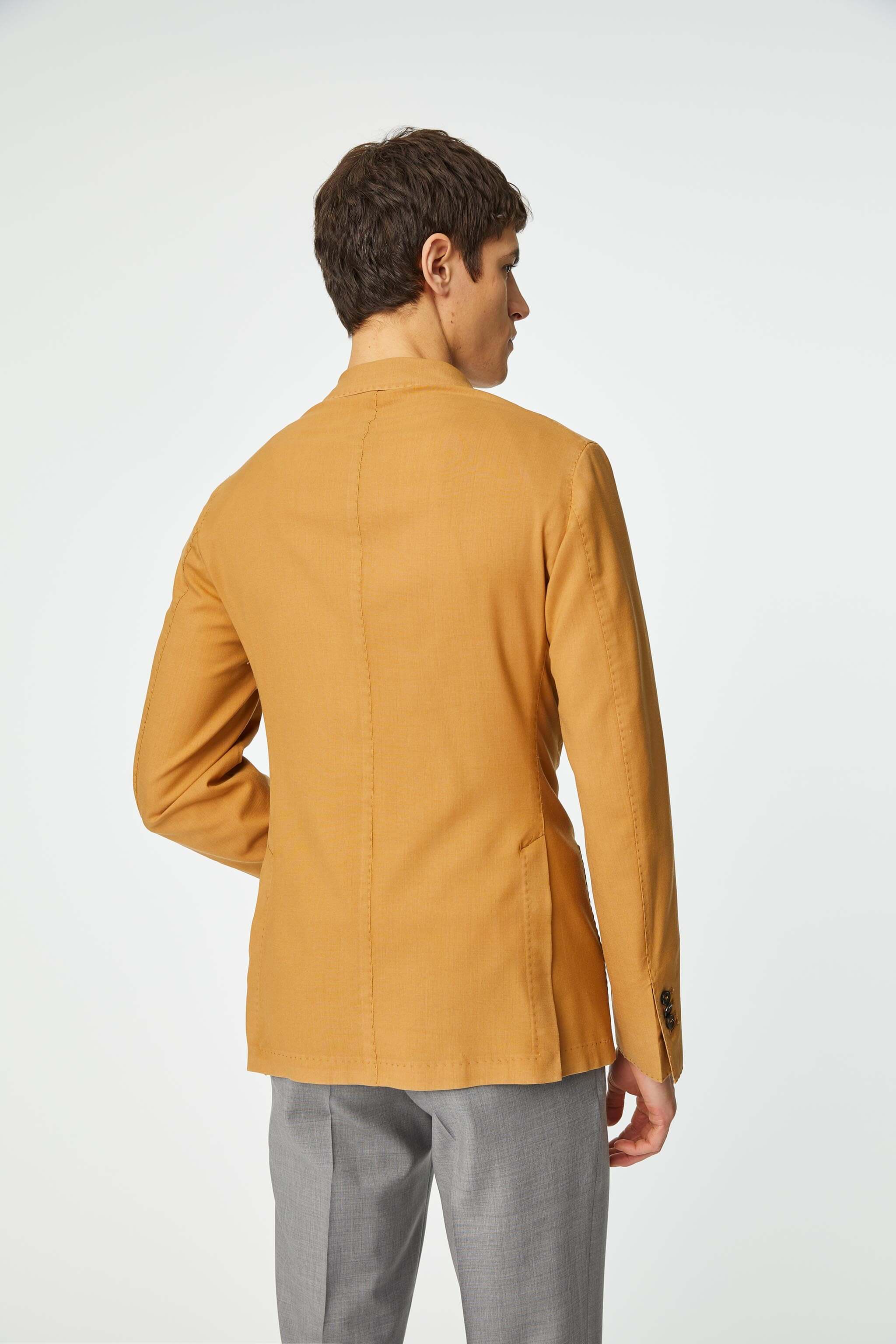 Garment-dyed TOM jacket in camel