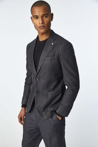 Garment-dyed jack jacket in dark gray dark gray