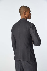 Garment-dyed jack jacket in dark gray dark gray
