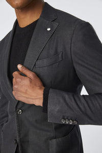 Garment-dyed jack jacket in dark gray dark gray