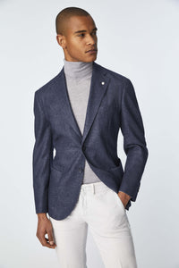 Garment-dyed jack jacket in blue blue