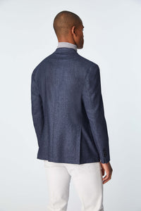 Garment-dyed jack jacket in blue blue