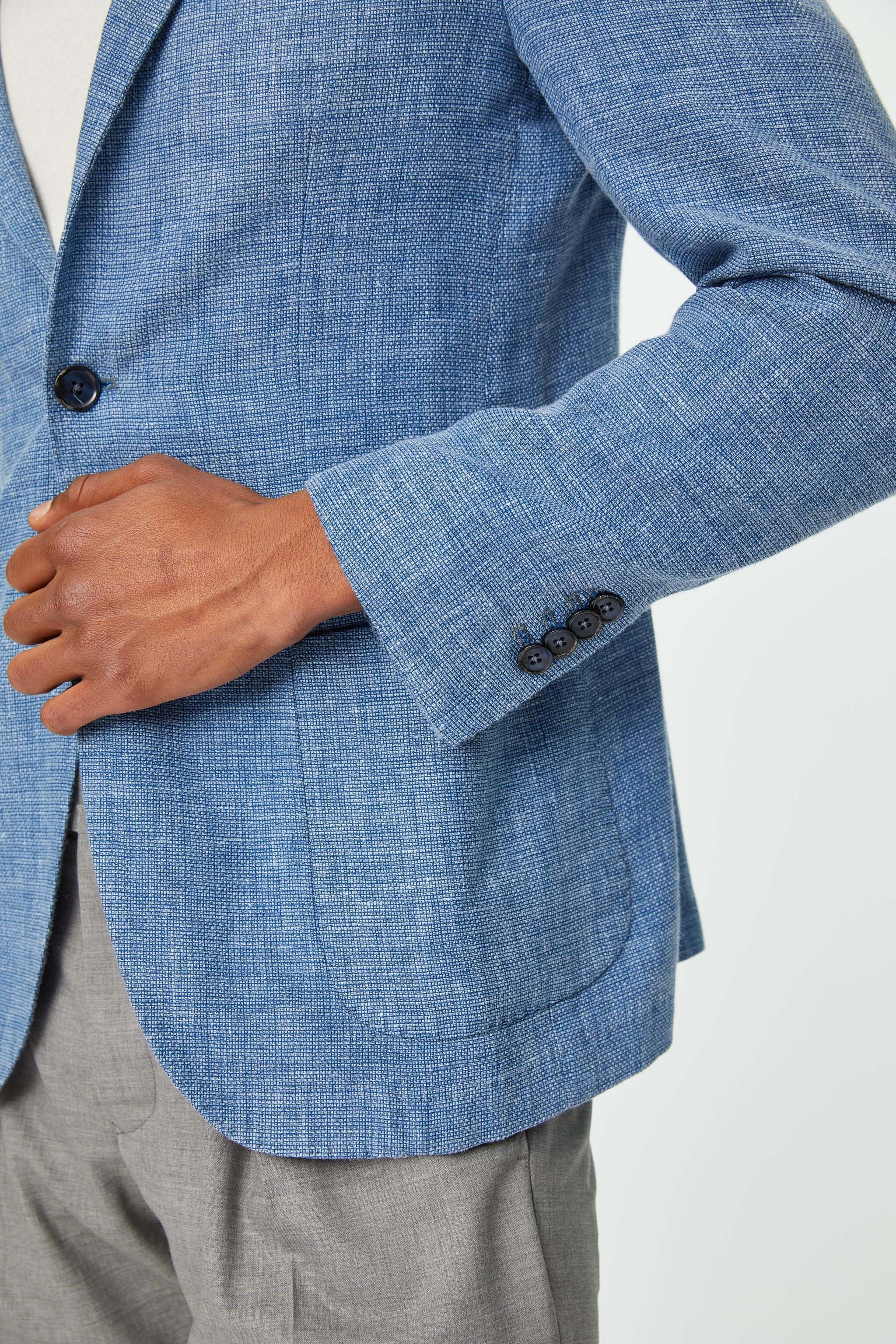 Garment-dyed JACK jacket in light blue