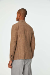 Garment-dyed jack jacket in brown earth