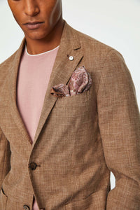 Garment-dyed jack jacket in brown earth
