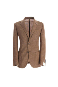 Garment-dyed jack jacket in brown earth