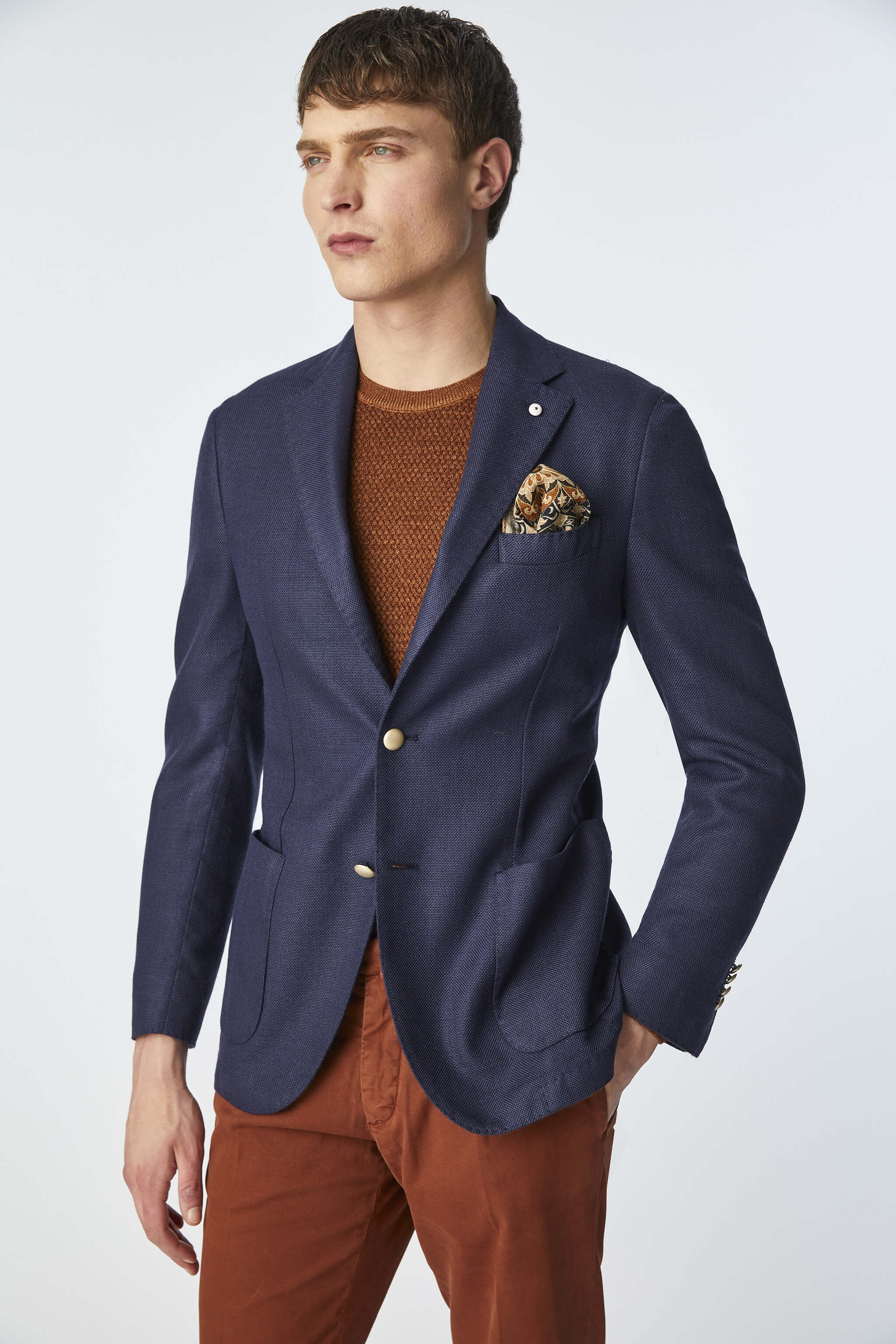 Garment-dyed JACK jacket in blue
