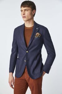 Garment-dyed jack jacket in blue blue