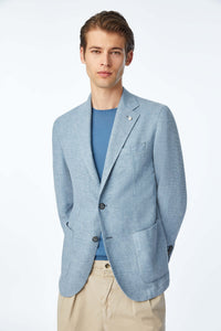 Garment-dyed jack jacket in light blue light blue