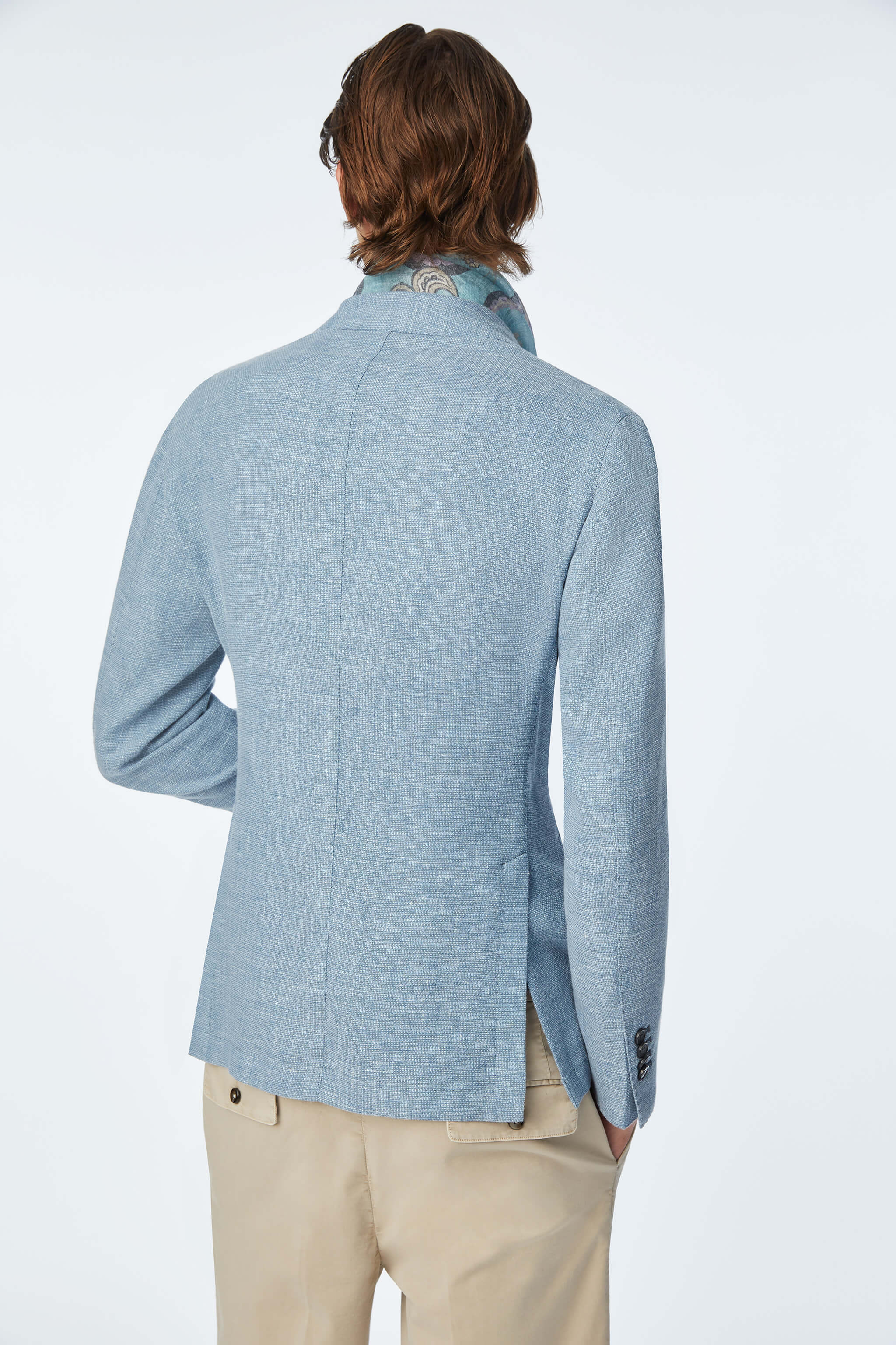 Garment-dyed JACK jacket in light Blue