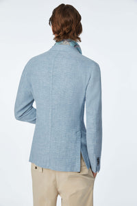 Garment-dyed jack jacket in light blue light blue