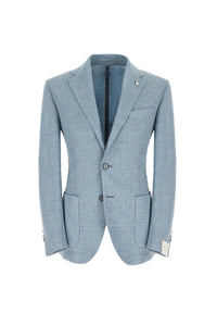 Garment-dyed jack jacket in light blue light blue