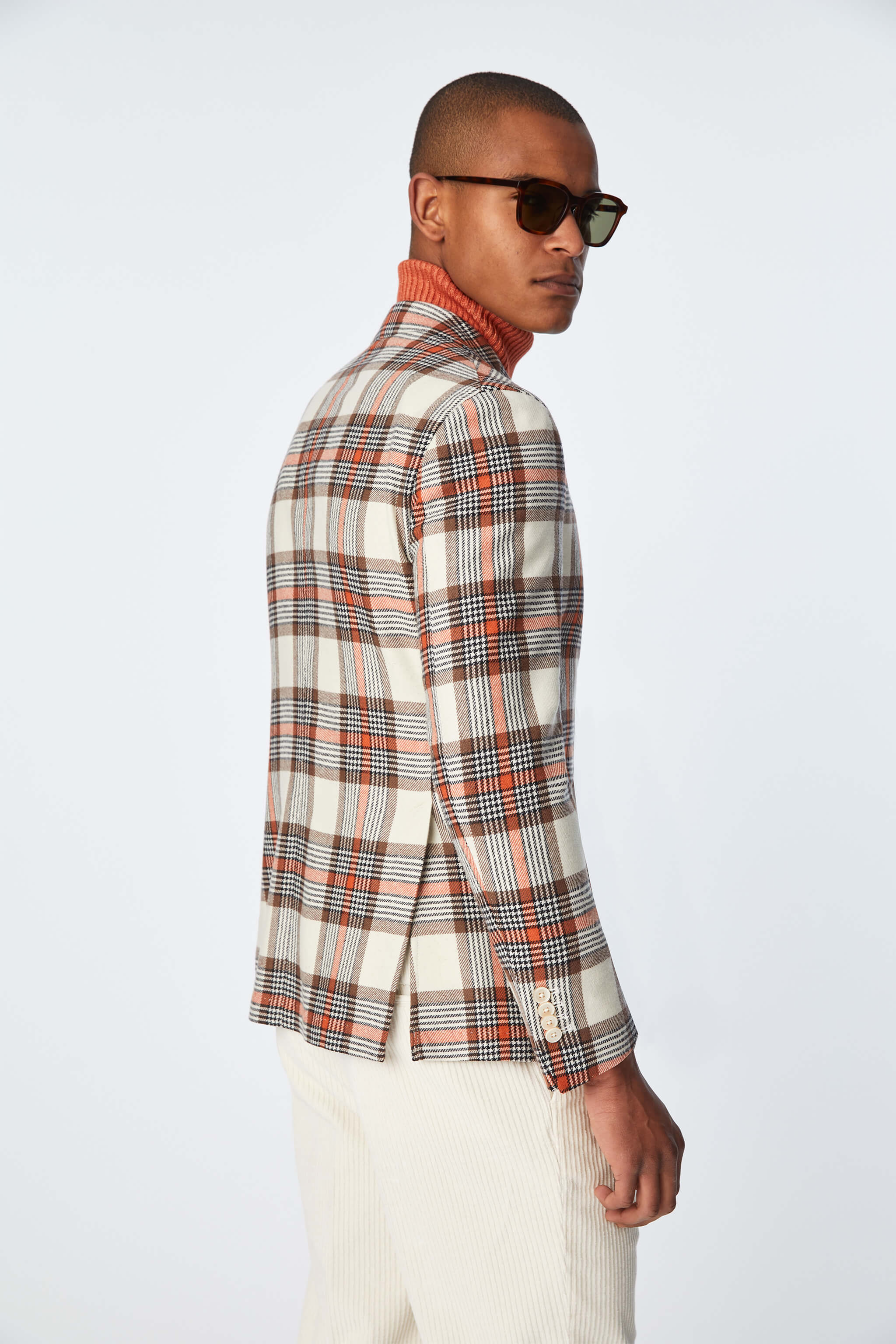 Garment-dyed slim-fit JACK jacket in ivory