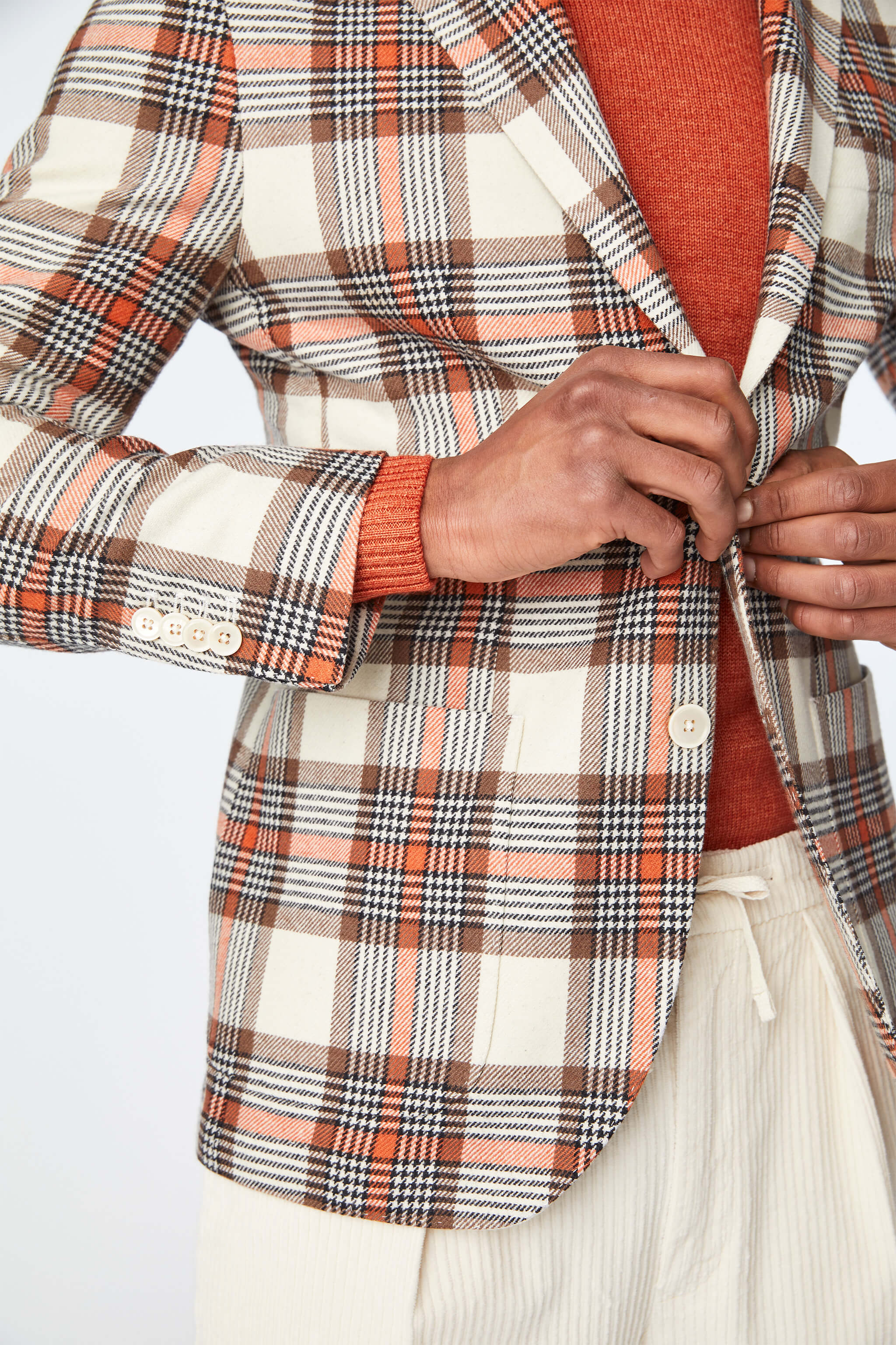 Garment-dyed slim-fit JACK jacket in ivory