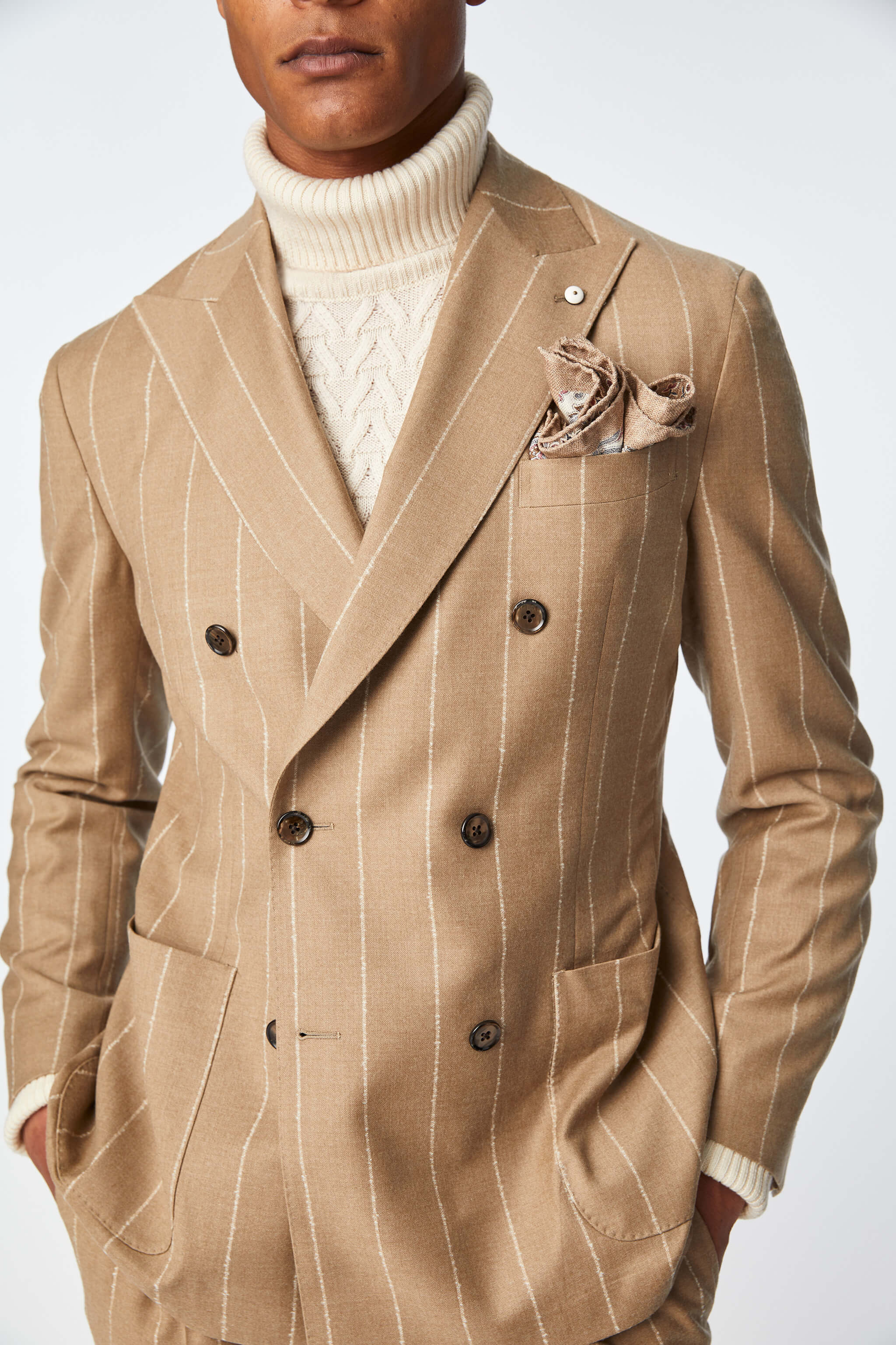 Garment-dyed Tom suit in beige