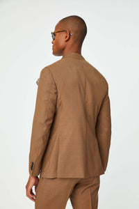 Garment-dyed tom suit in hazelnut earth