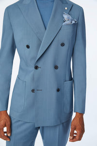 Garment-dyed tom suit in light blue light blue