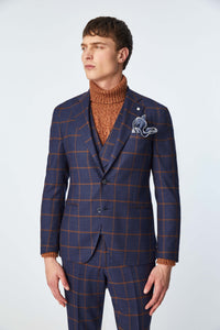 Louis slim fit suit in blue blue