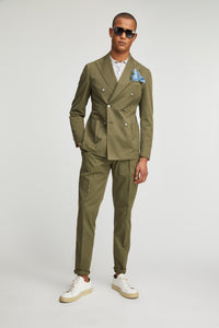 Tom suit garment-dyed dark green