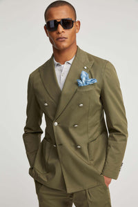 Tom suit garment-dyed dark green