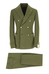 Tom suit garment-dyed dark green