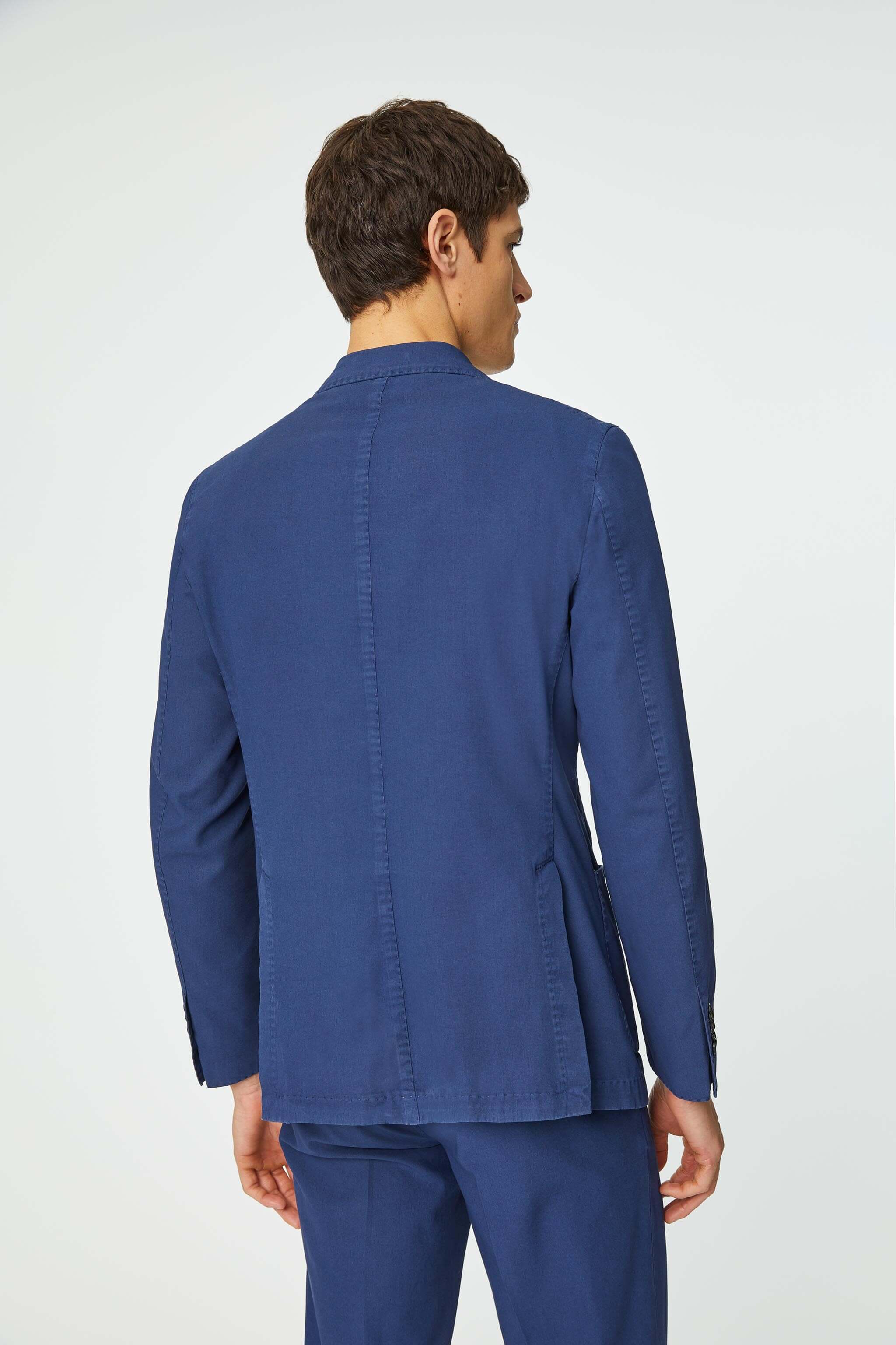 Garment-dyed TOM suit in navy