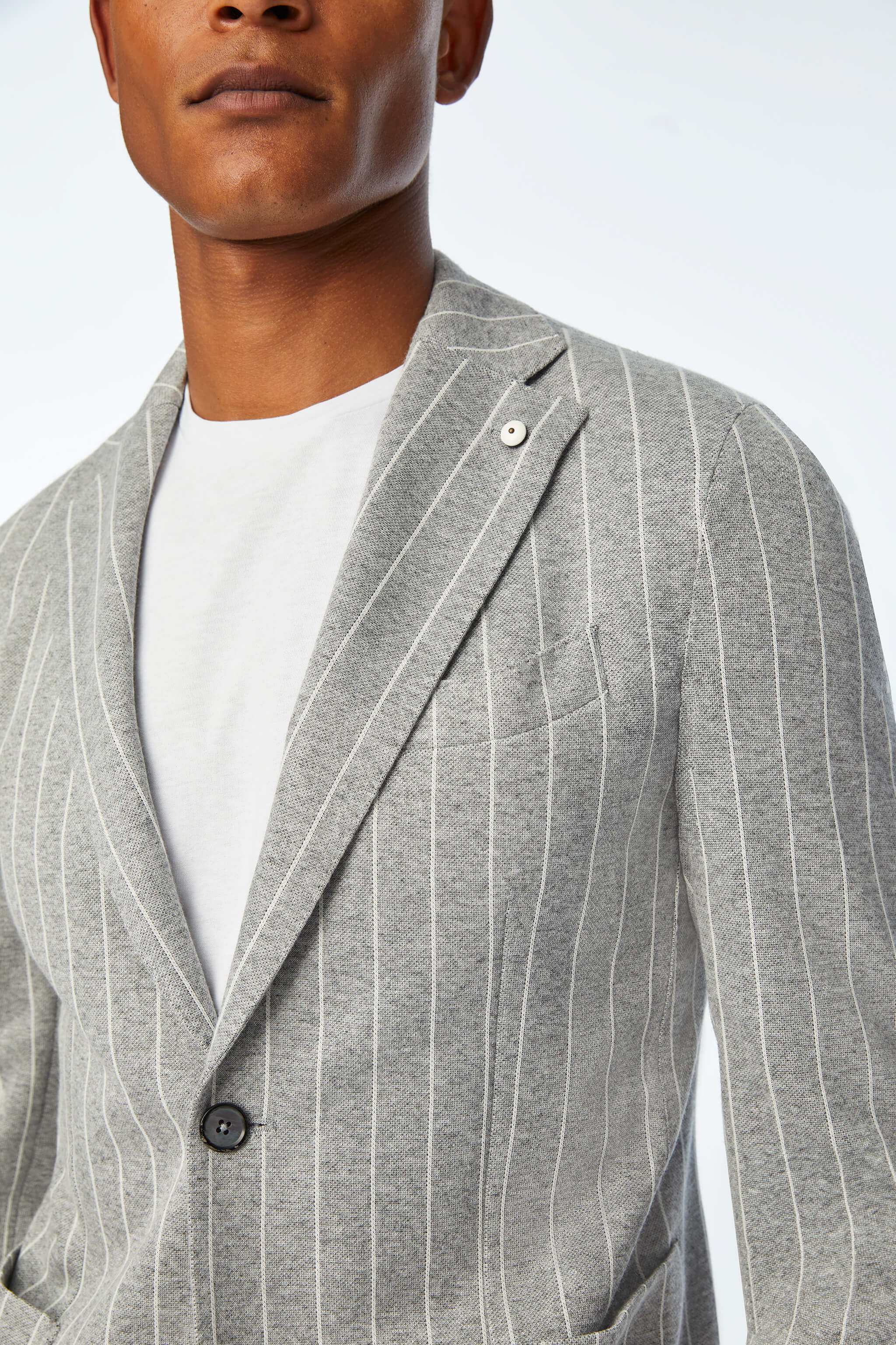 JACK suit in jersey pinstripe