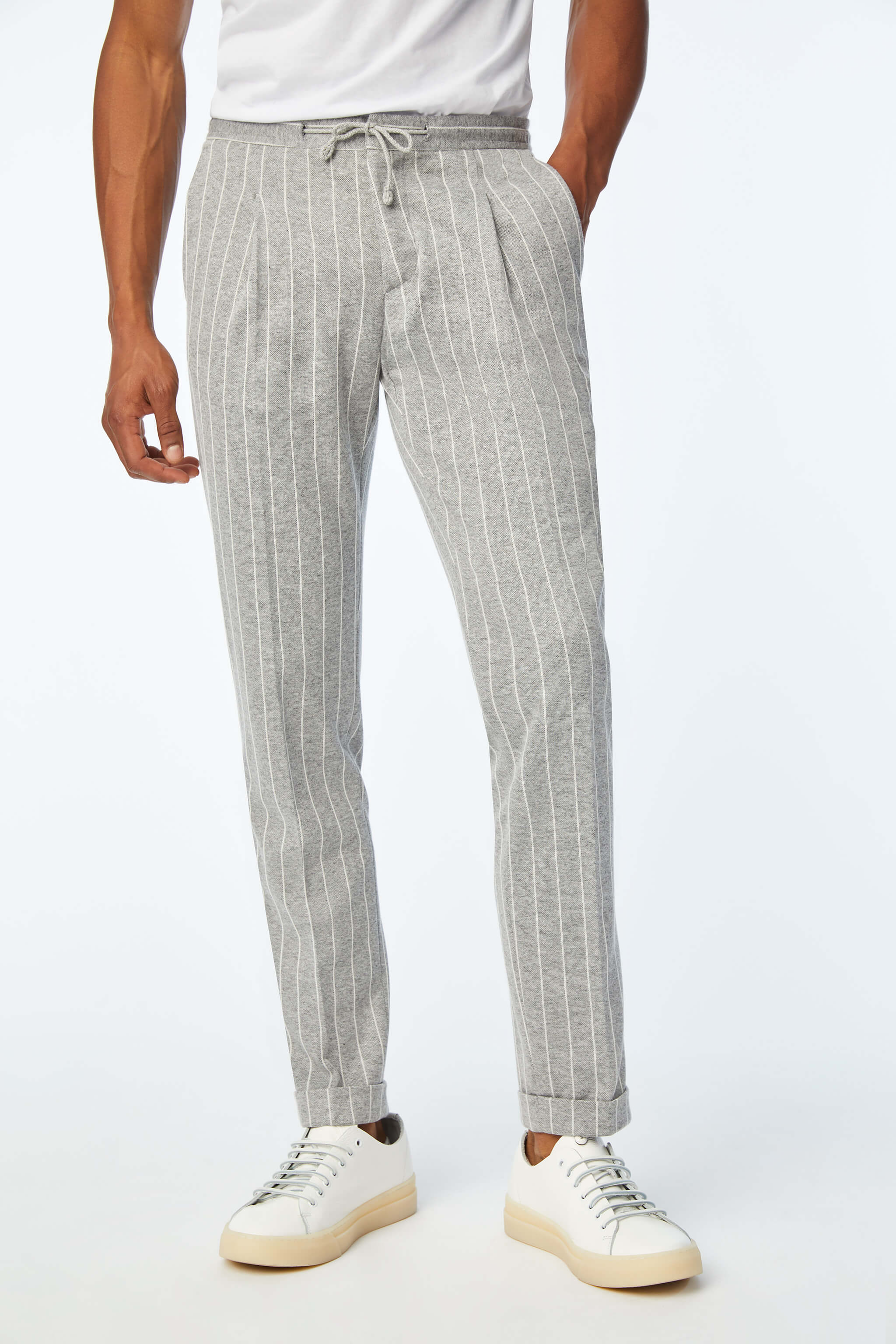 JACK suit in jersey pinstripe
