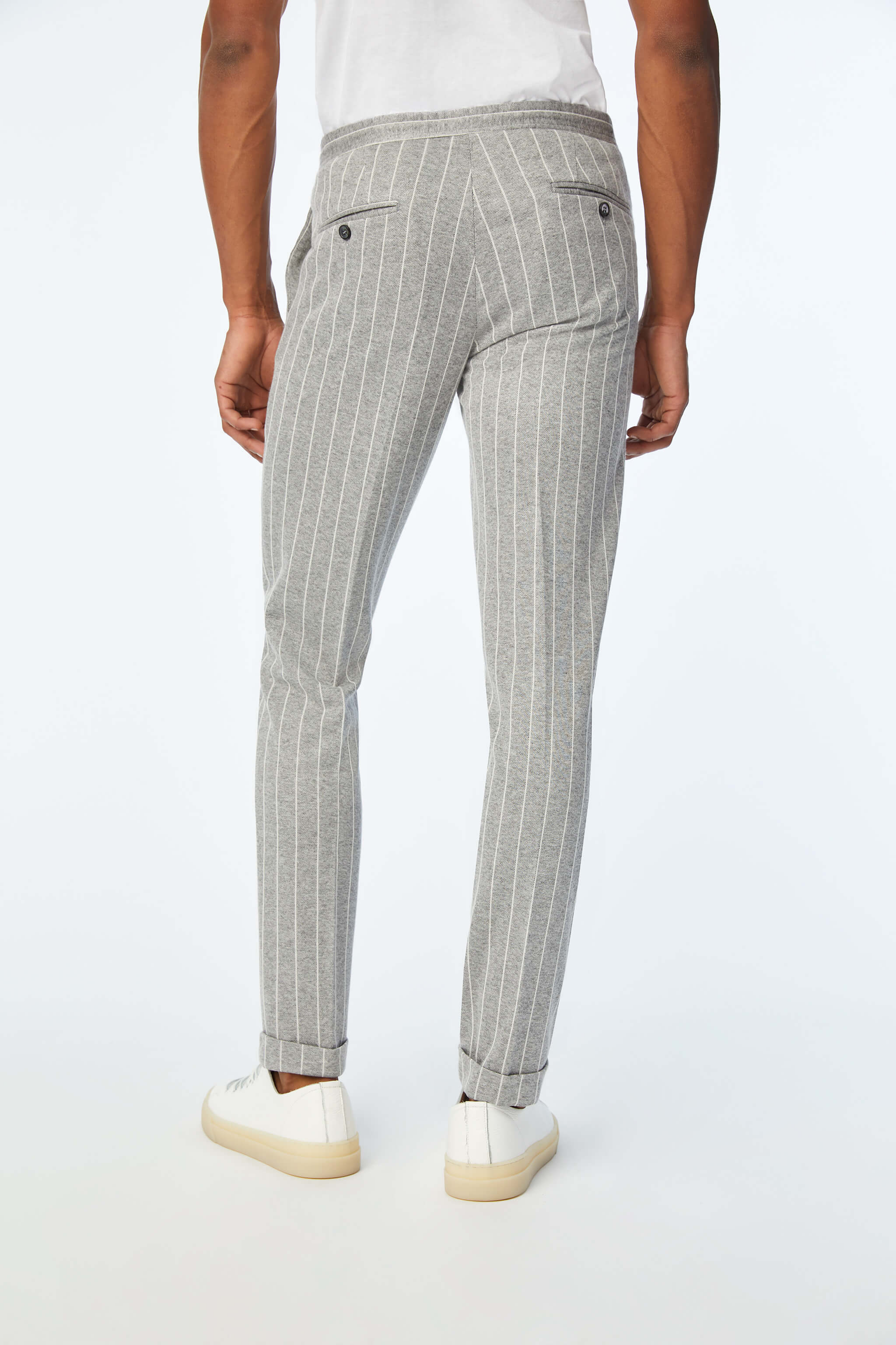 JACK suit in jersey pinstripe