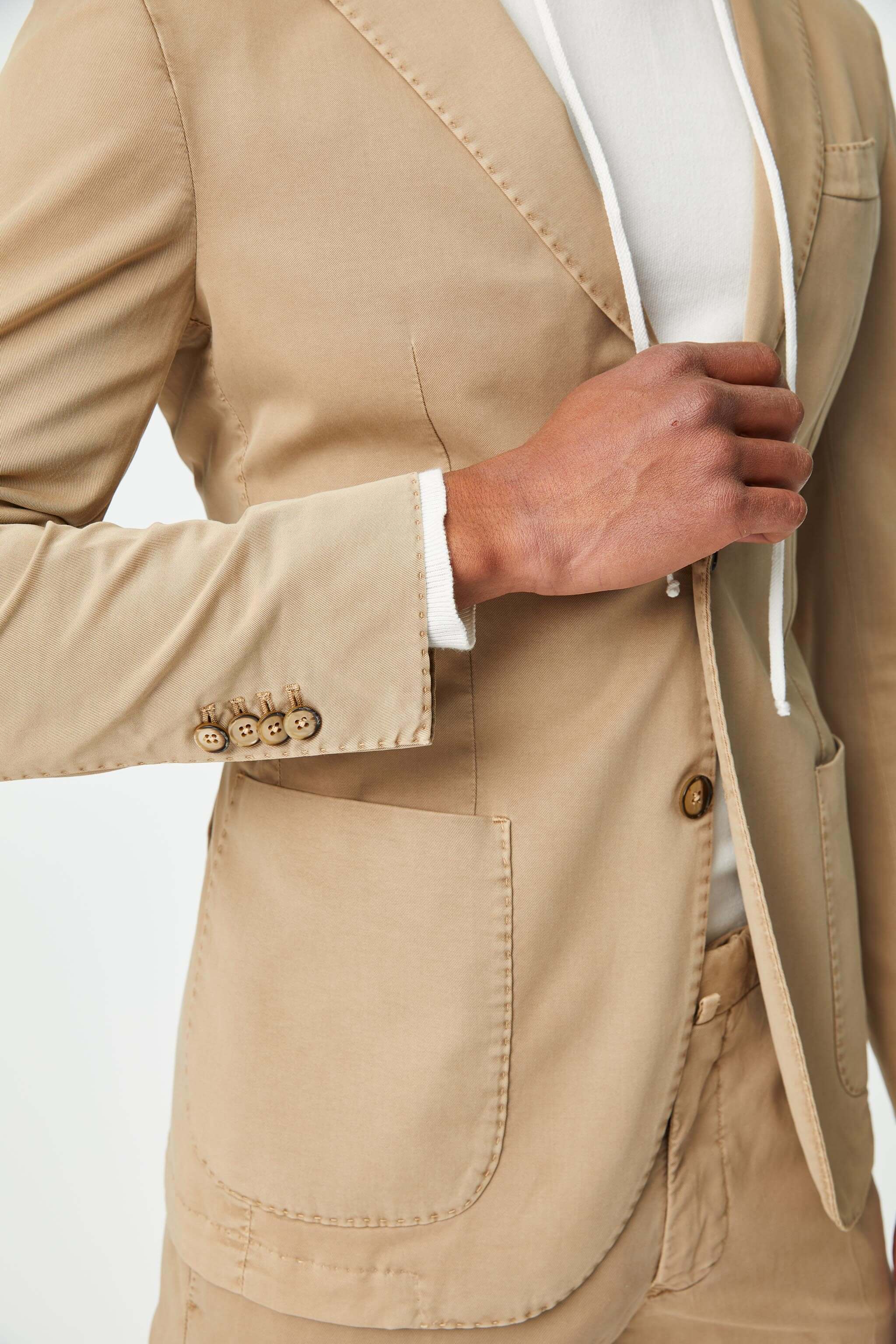 Garment-dyed JACK suit in beige