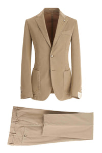 Garment-dyed jack suit in beige earth