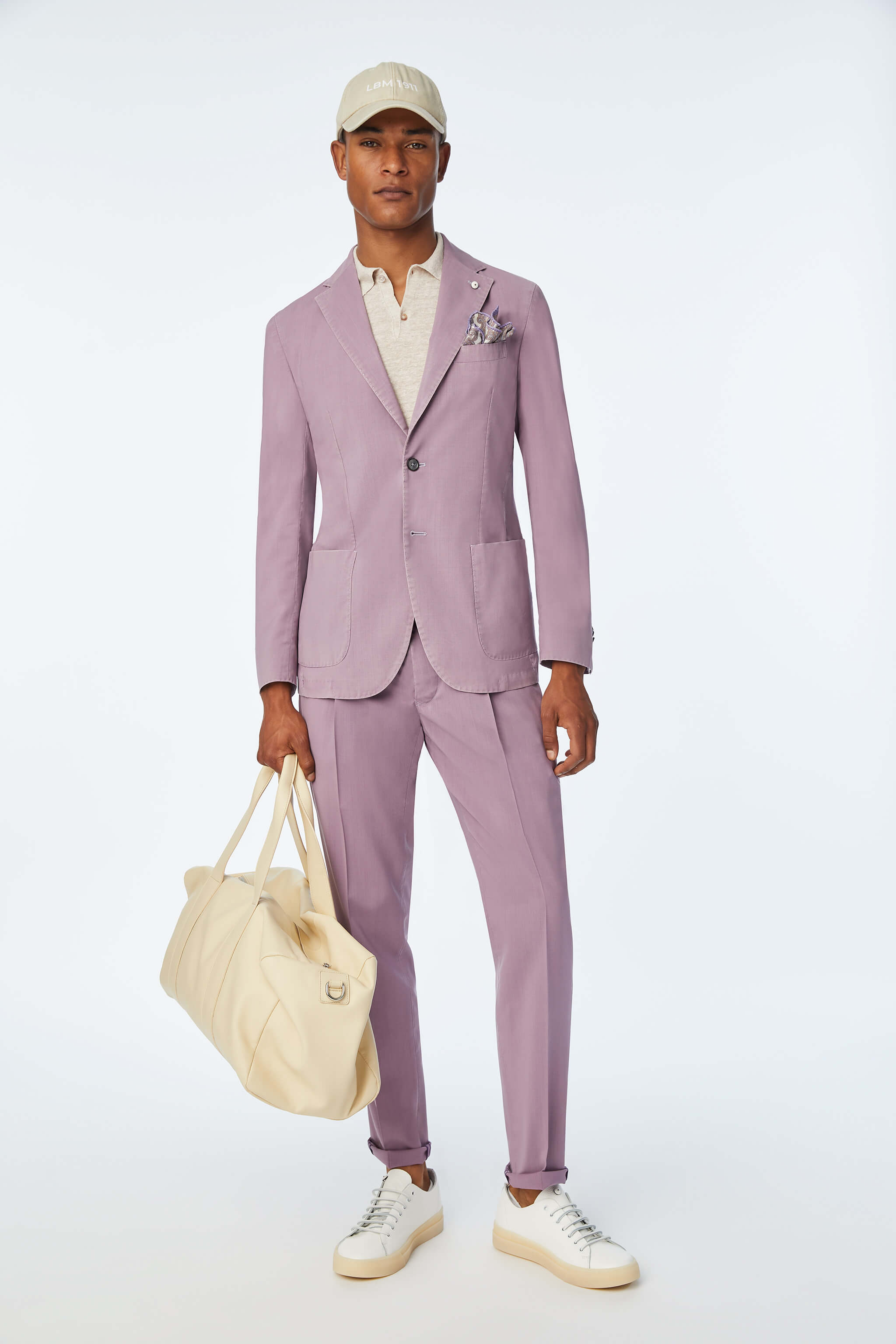 Garment-dyed JACK suit in lilac