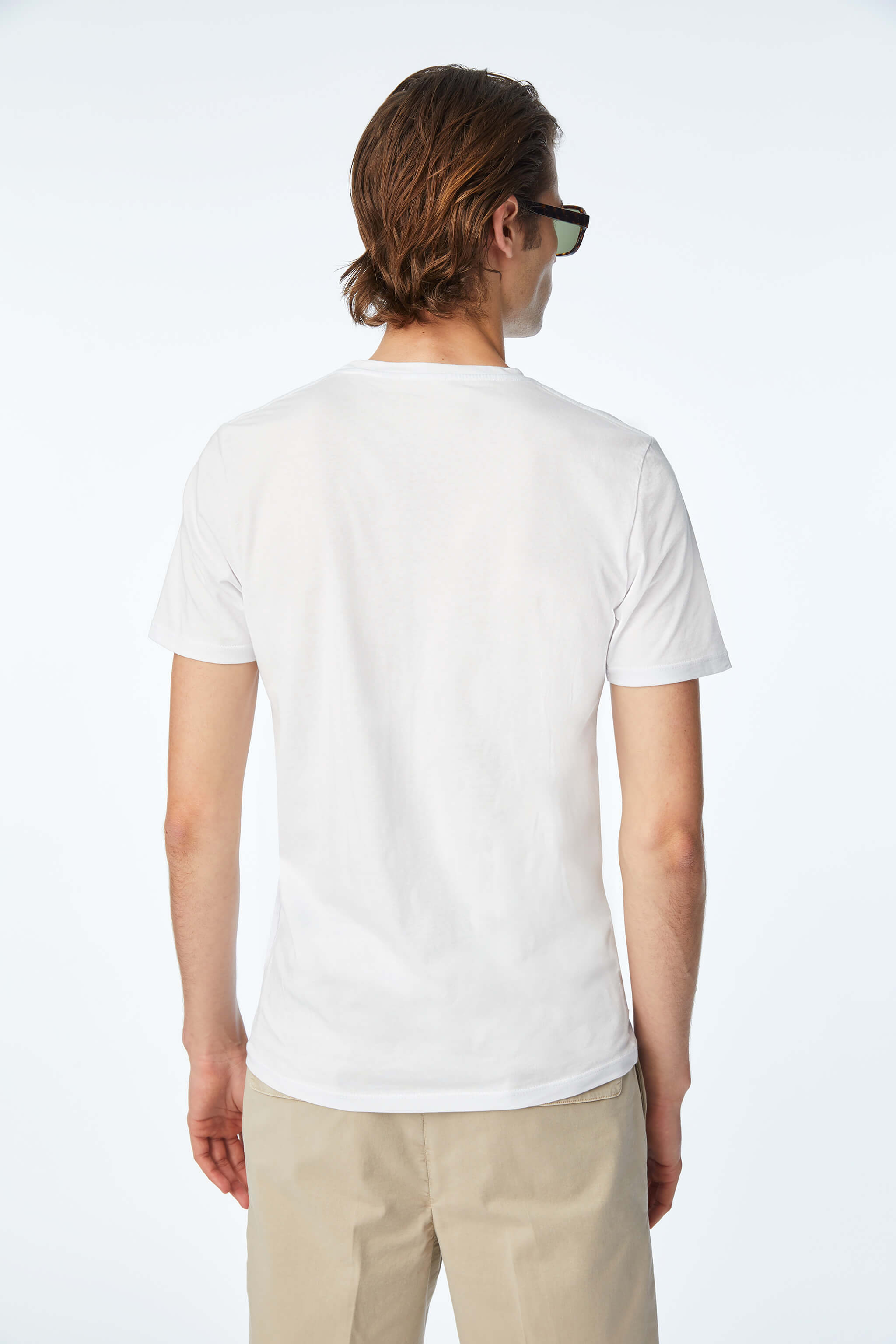 White cotton T-shirt with logo