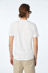 T-shirt in cotone bianca con logo bianco