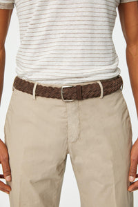 Suede leather belt  brown