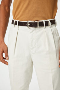 Texas styled velvet belt brown