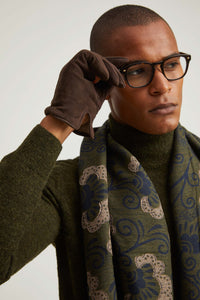 Real leather gloves brown