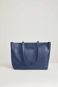 Leather shooper blue