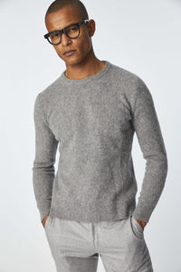 Light turtleneck in gray melange light grey
