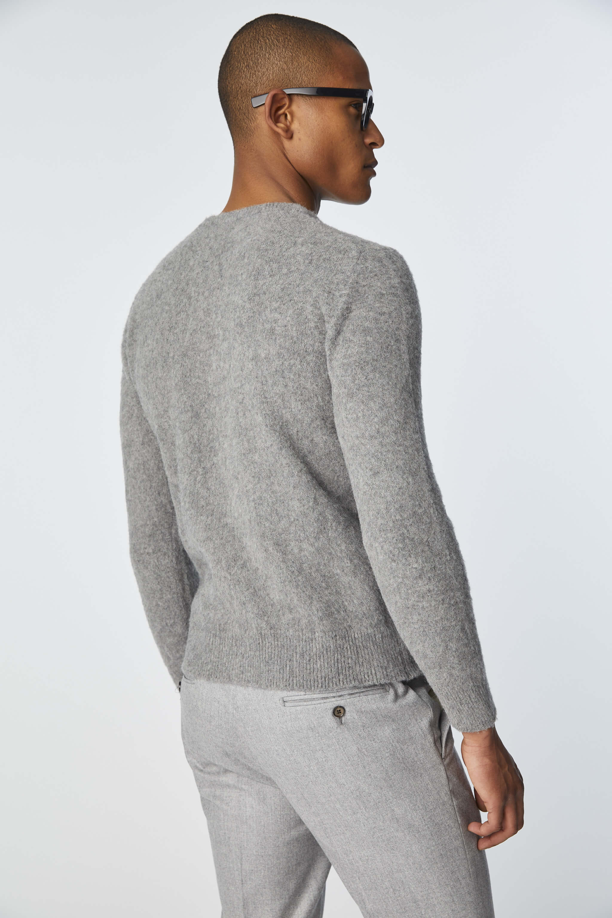 Light turtleneck in gray melange