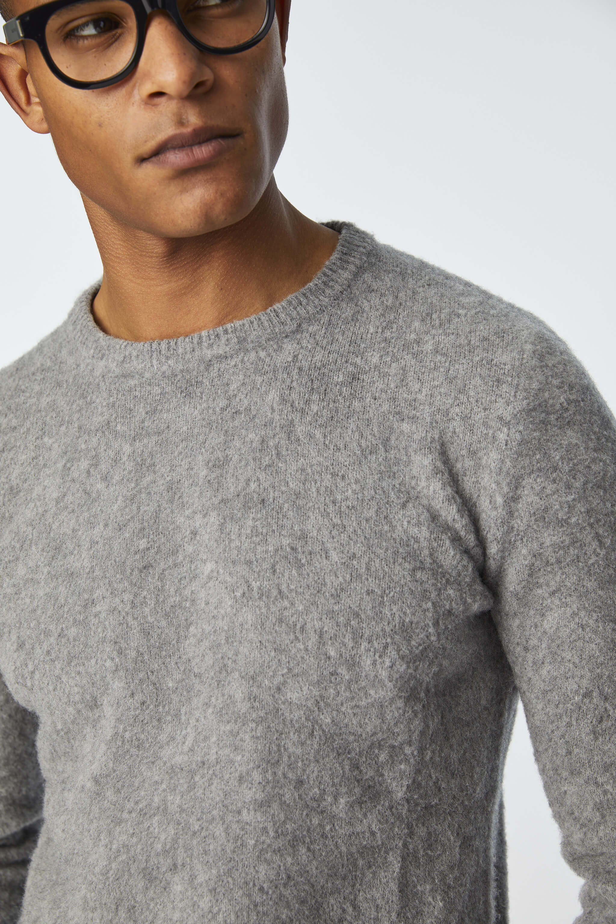 Light turtleneck in gray melange