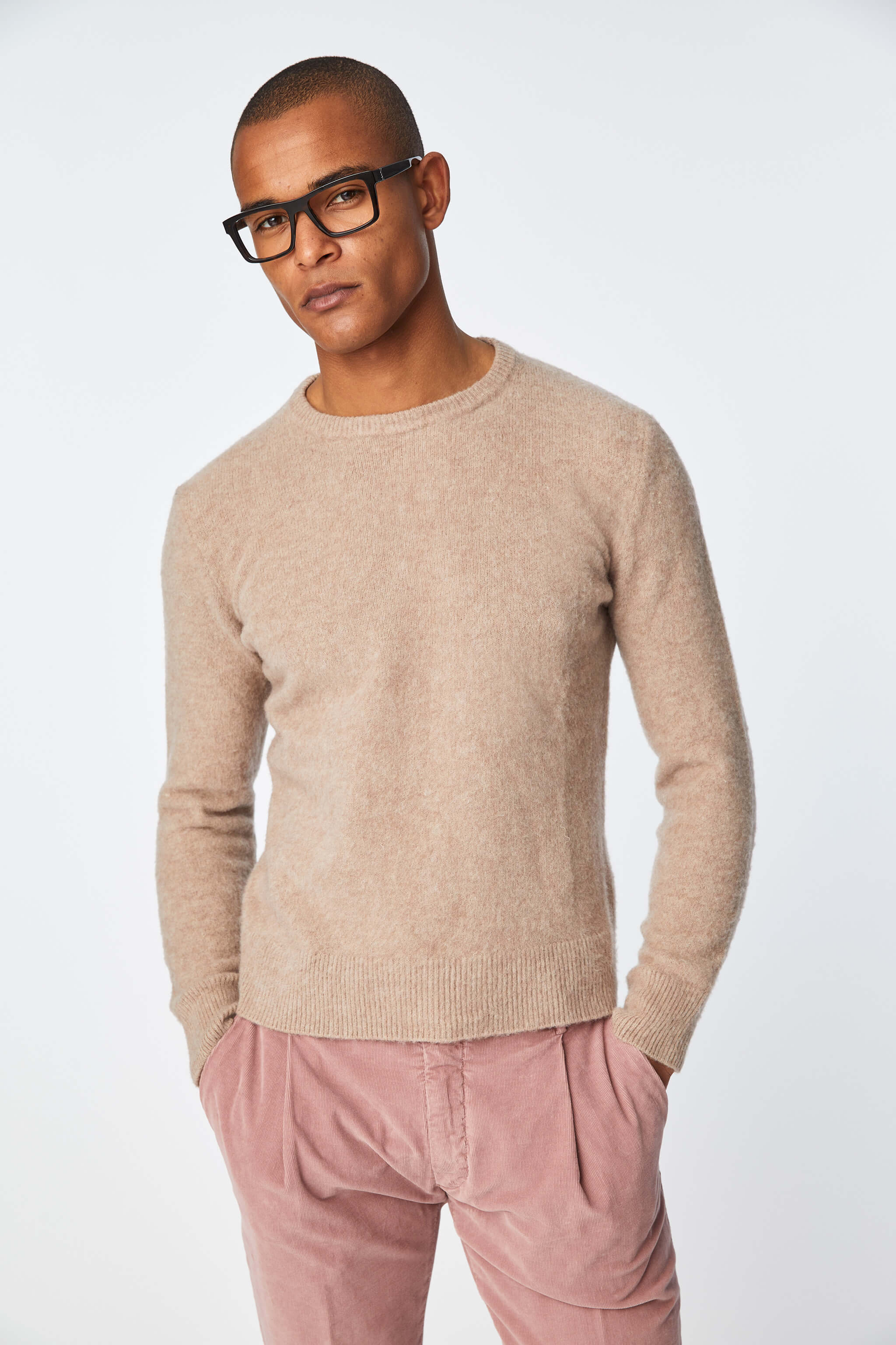 Crewneck in beige melange