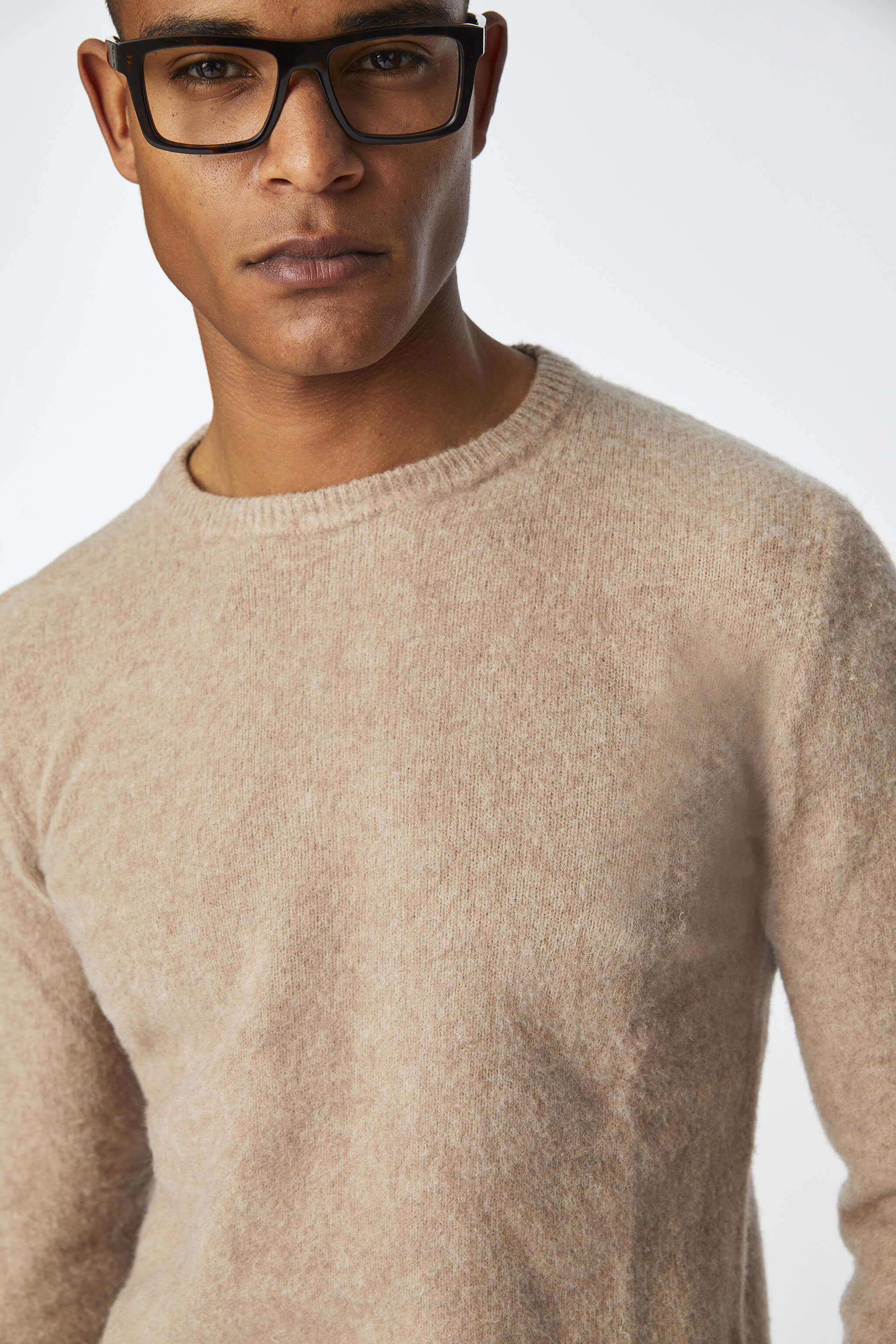 Crewneck in beige melange
