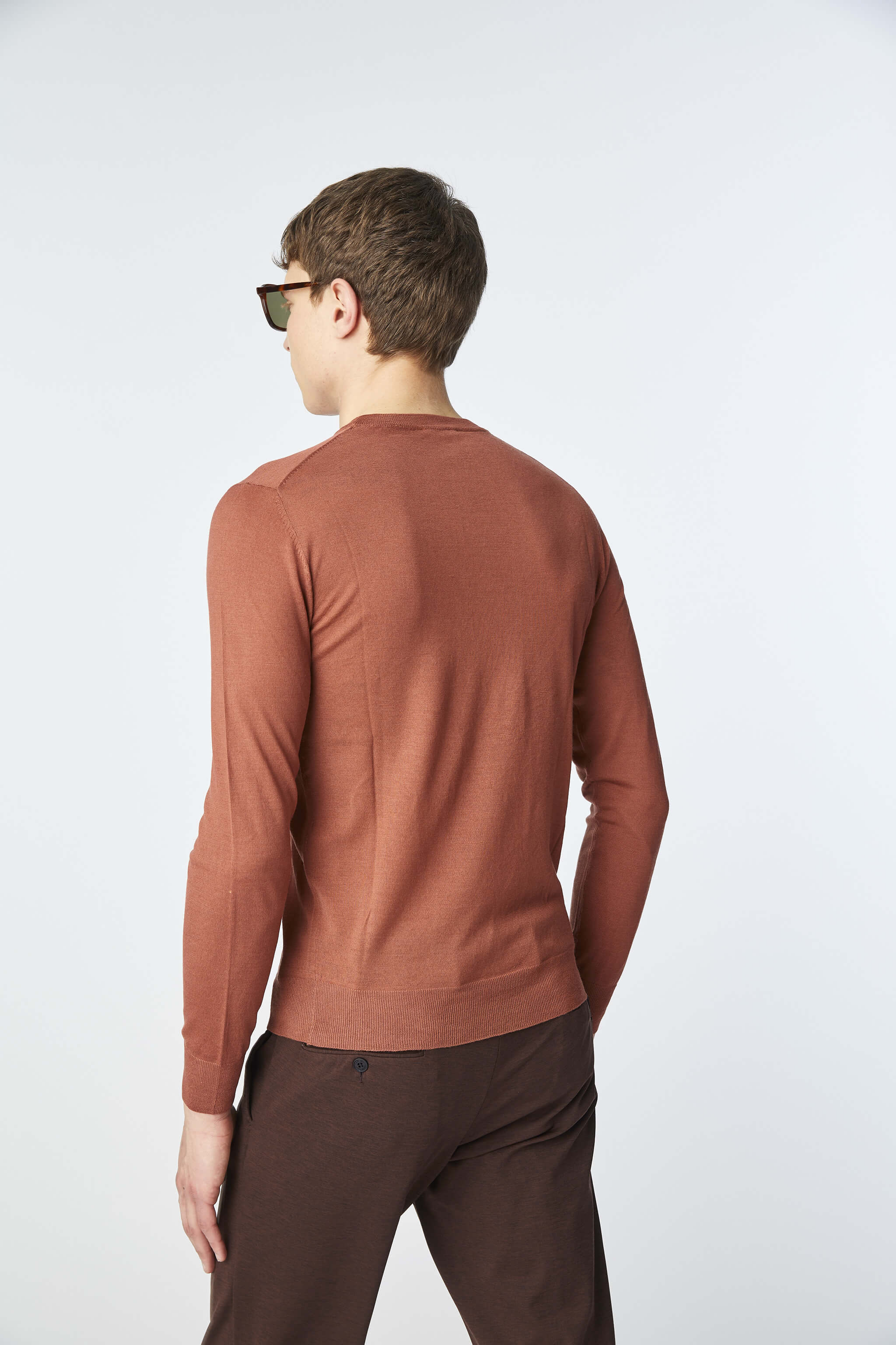 Ultrafine crewneck in rust