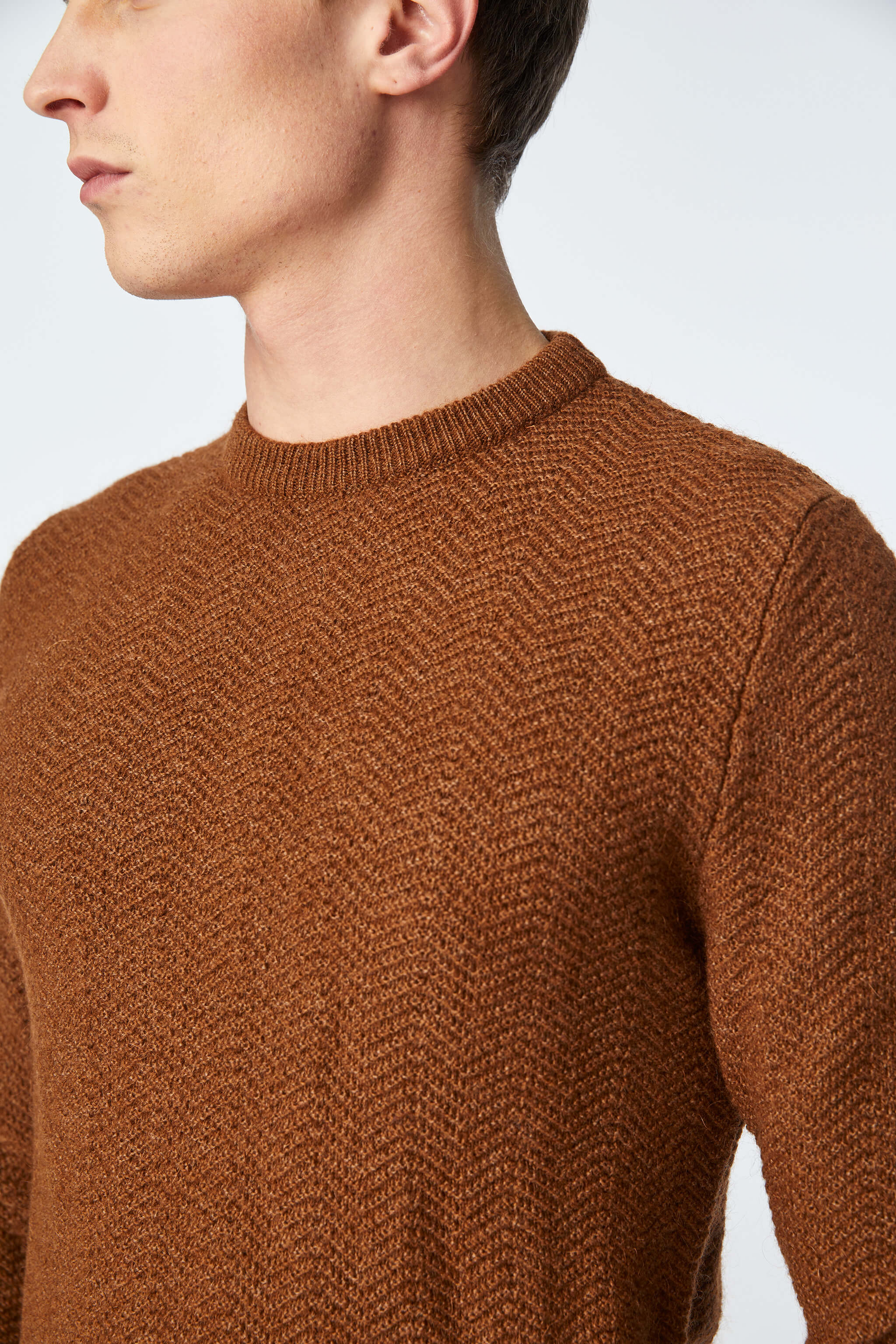 Mohair crewneck in Terra