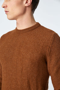 Mohair crewneck in terra earth