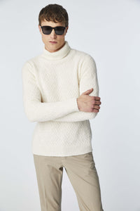 White turtleneck white